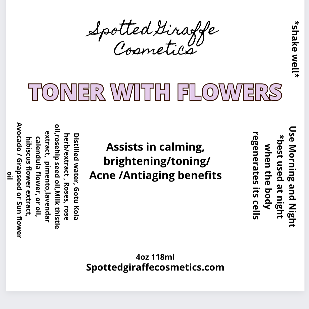 Toner with Flowers